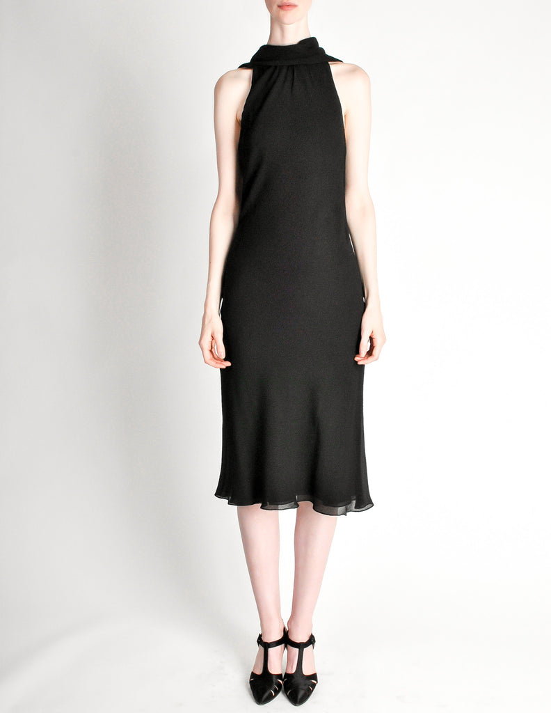 Herms Vintage Black Silk Crepe Layered Bias Dress Amarcord Vintage Fashion Herms Vintage Black Silk Crepe Layered Bias Dress Amarcord Vintage Fashion