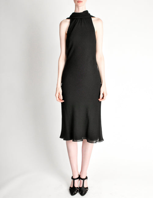 Herms Vintage Black Silk Crepe Layered Bias Dress Amarcord Vintage Fashion Herms Vintage Black Silk Crepe Layered Bias Dress Amarcord Vintage Fashion