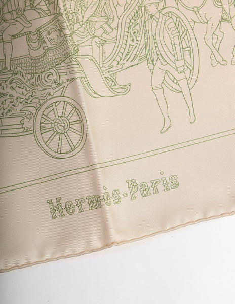Hermes Vintage Grand Cortege A Moscou Silk Scarf
