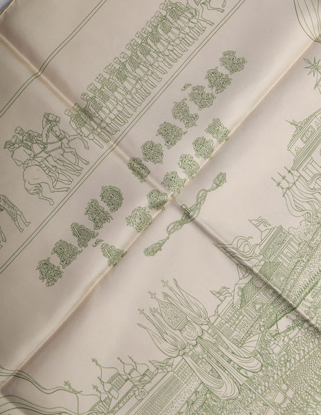 Hermes Vintage Grand Cortege A Moscou Silk Scarf