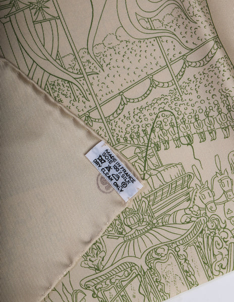 Hermes Vintage Grand Cortege A Moscou Silk Scarf