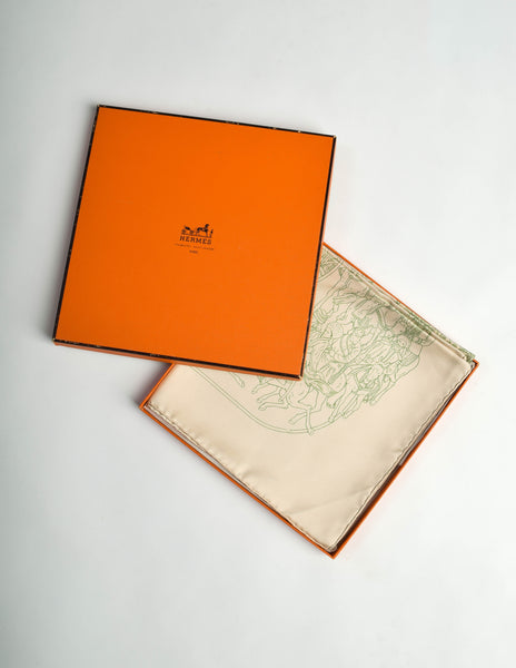 Hermes Vintage Grand Cortege A Moscou Silk Scarf