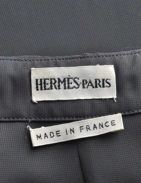 Hermes by Martin Margiela Vintage SS 1999 Grey Silk Chiffon Sheer Coat