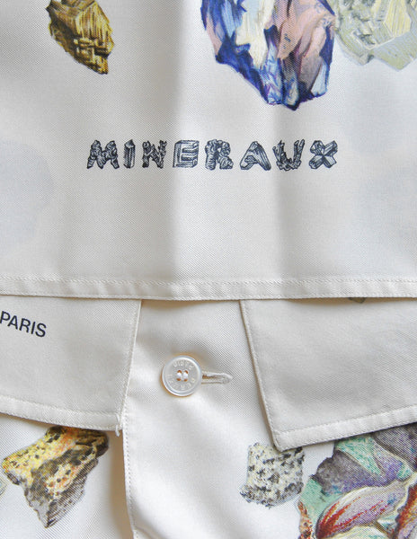 Hermès Vintage Mineraux Silk Button Down Shirt