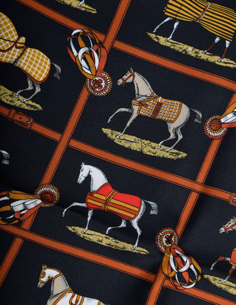 Hermes Vintage Petits Chevaux Equestrian Horse Silk Scarf – Amarcord  Vintage Fashion