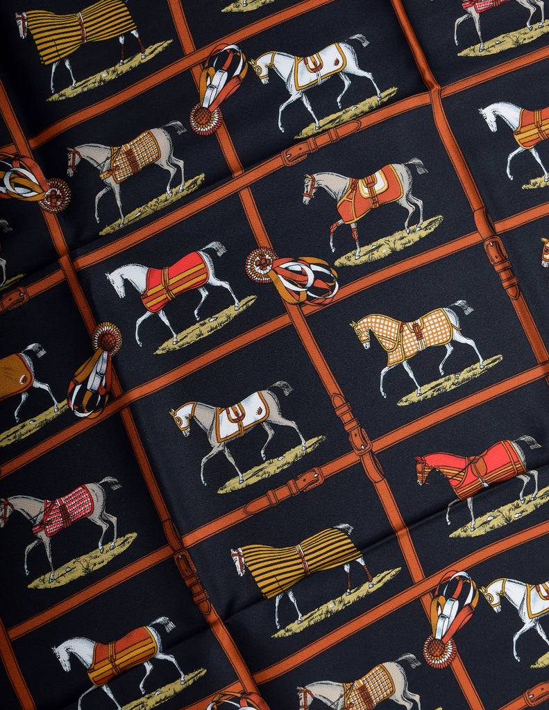 Hermes scarf with shop horses