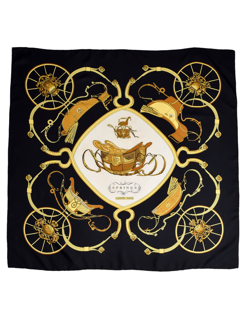 Hermes Vintage Springs Carriage Silk Scarf – Amarcord Vintage Fashion