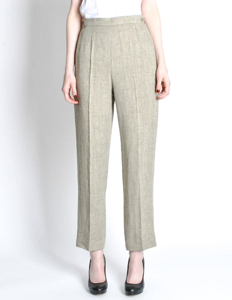 Hermès Linen Trouser Pant - Amarcord Vintage Fashion
 - 4