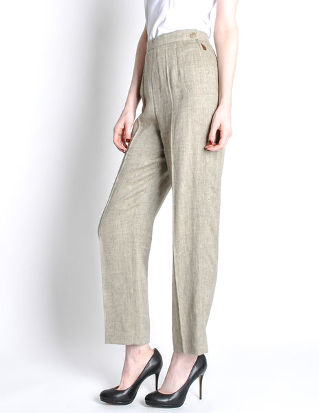 Hermès Linen Trouser Pant - Amarcord Vintage Fashion
 - 3
