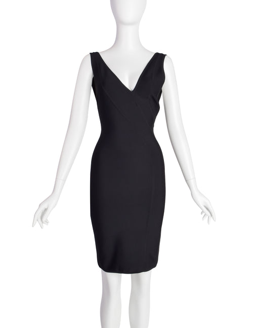 bodycon dress 2000s Vintage 2000s Charlotte Russe Small Black Color Block Bodycon Dress