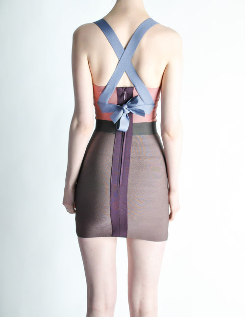Herve leger knit dress rayon top