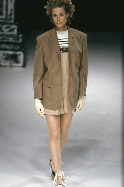 Jean Paul Gaultier Vintage SS 1993 Blue Suspender Shorts Romper