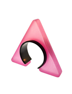 Isaky Paris Vintage Pink Sculptural Triangle Cuff Bracelet