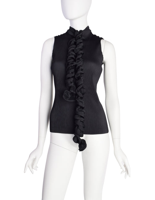 ISSEY MIYAKE FETE 2WAY Collar Pleated Long Sleeve Shirt
