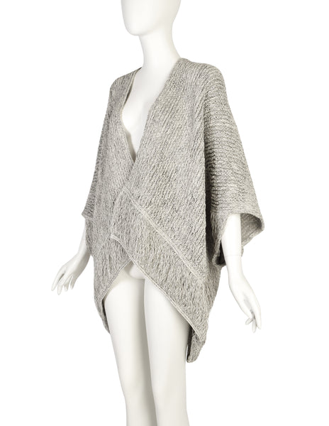 Issey Miyake Vintage SS 1984 Rare Special Grey White String Chain Weave Cocoon Jacket