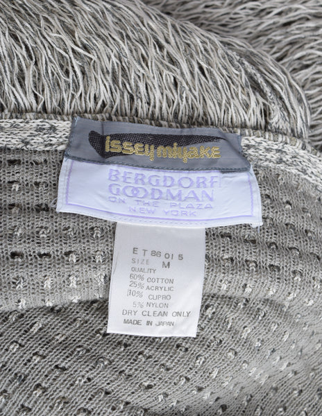 Issey Miyake Vintage SS 1984 Rare Special Grey White String Chain Weave Cocoon Jacket