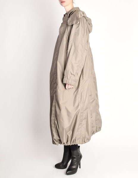 Issey Miyake Vintage Taupe Water Resistant Parka Rain Coat