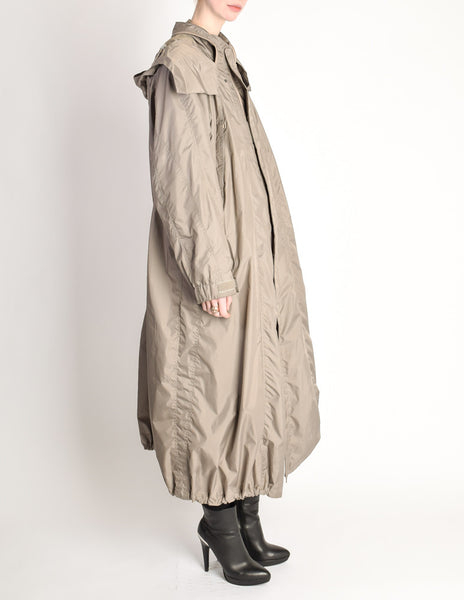 Issey Miyake Vintage Taupe Water Resistant Parka Rain Coat