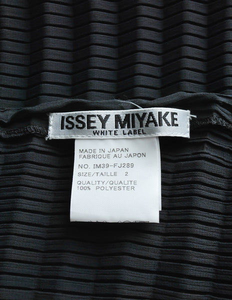 Issey Miyake Vintage Black Pleated Top