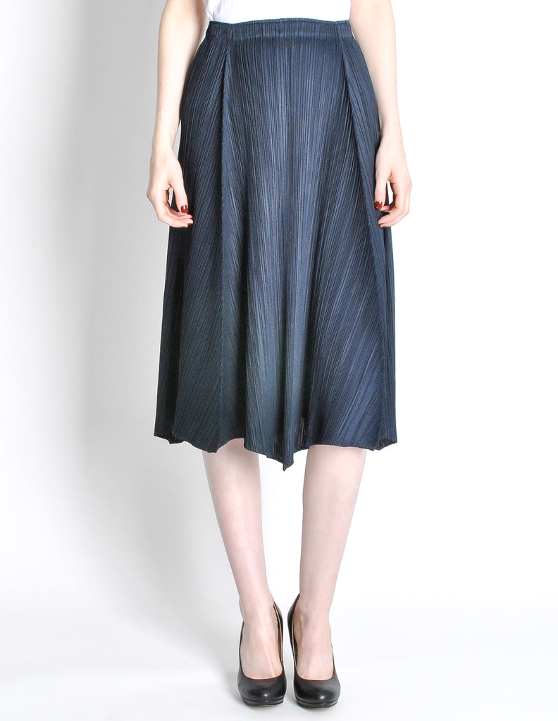 Issey Miyake Pleats Please Deep Blue Pleated Skirt – Amarcord