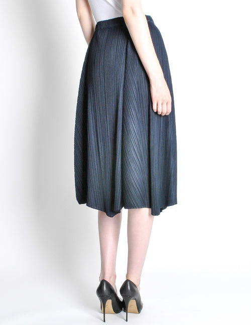 Issey Miyake Pleats Please Deep Blue Pleated Skirt – Amarcord