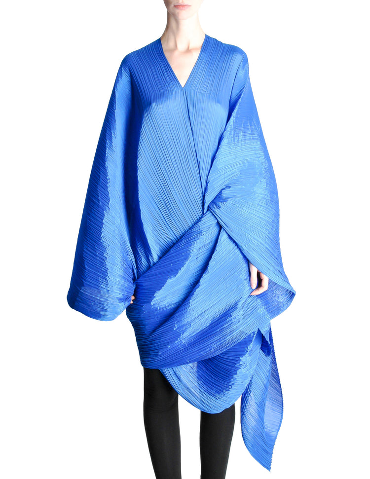 【送料&関税込】Issey Miyake Large Blue Silk Wool Stole ZIGZAG PLEATS SCARF Stole Saxe Blue – ISSEY MIYAKE EU