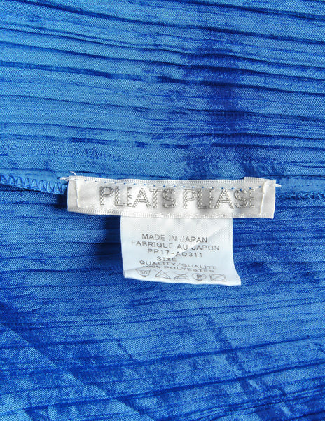 Issey Miyake Pleats Please Vintage Blue Pleated Multi-Functional Wrap Cape
