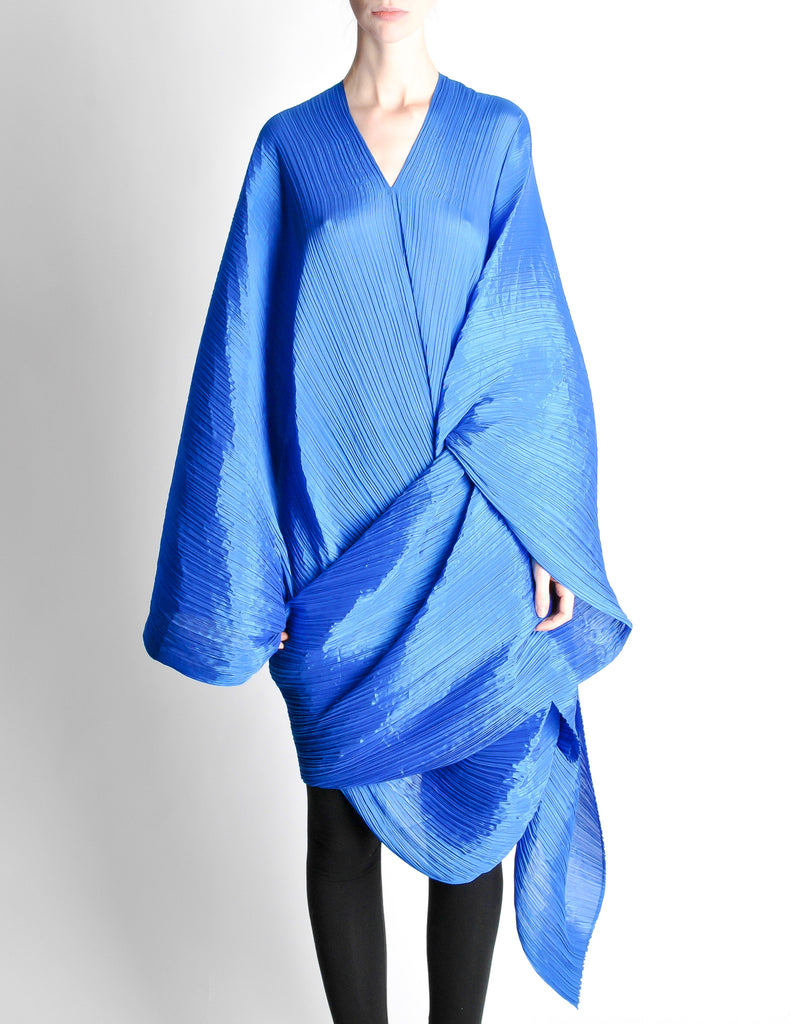 Issey Miyake Pleats Please Vintage Blue Pleated Multi-Functional