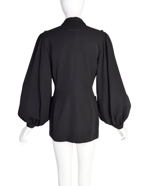 Jean Paul Gaultier Vintage Incredible Black Balloon Bishop Sleeve Blazer Jacket