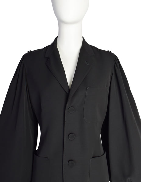Jean Paul Gaultier Vintage Incredible Black Balloon Bishop Sleeve Blazer Jacket