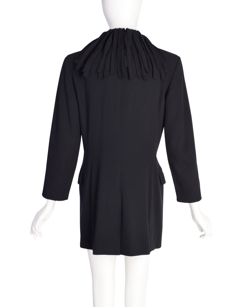 Jean Paul Gaultier Vintage Black Wool Double Breasted Fringe