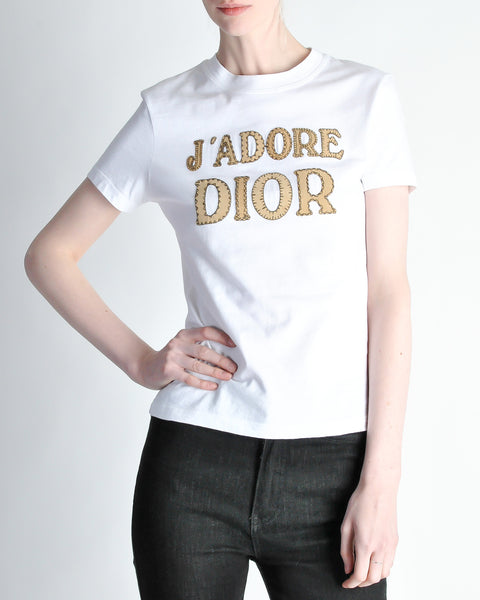 Christian Dior Vintage J'Adore Dior White T-Shirt