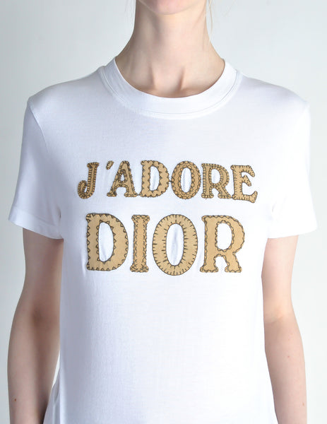 Christian Dior Vintage J'Adore Dior White T-Shirt - Amarcord Vintage Fashion
 - 5