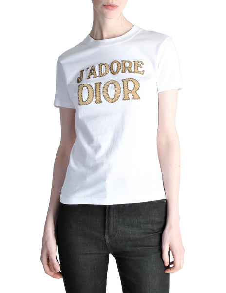 Christian Dior Vintage J'Adore Dior White T-Shirt