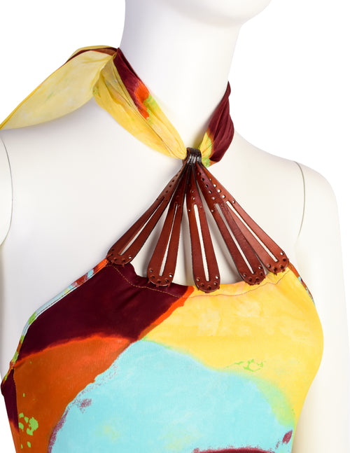 Jean Paul Gaultier Vintage SS 2000 Iconic Vibrant Acid Trip