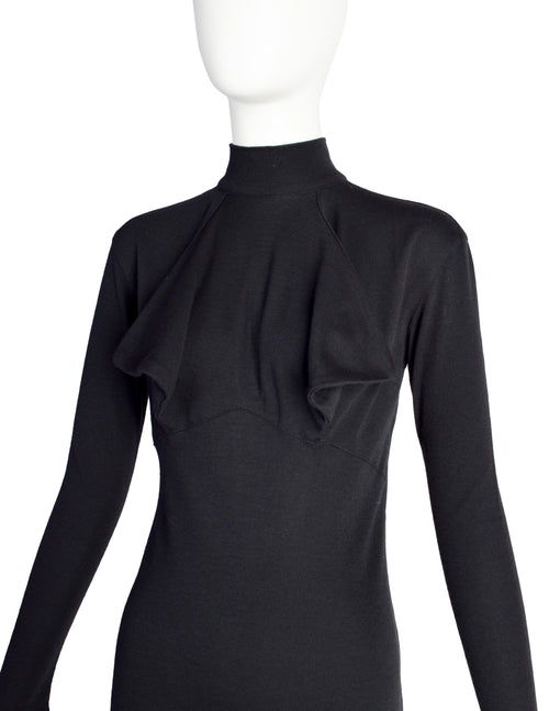 Jean Paul Gaultier Vintage AW 1985 Black Draping Exaggerated