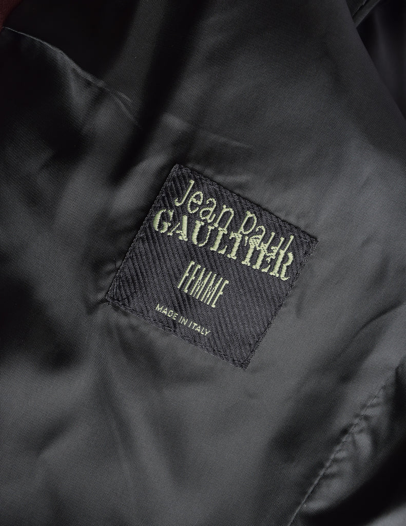 Jean Paul Gaultier Vintage Oxblood Wool Blazer Jacket with Detachable ...