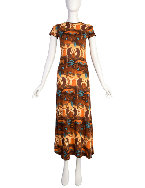 Jean Paul Gaultier Vintage SS 1997 Eye of Horus Scarab Print
