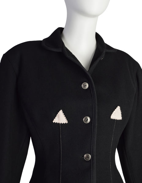 Jean Paul Gaultier Vintage AW 1988 Junior Gaultier Black Western Inspired Jacket