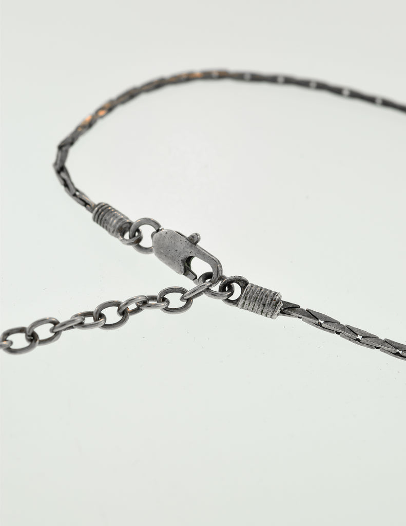 Jean Paul Gaultier Vintage Sterling Silver Razor Blade Necklace at