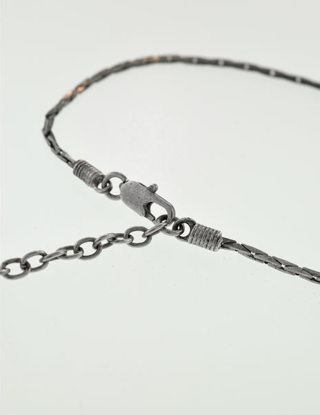 Jean Paul Gaultier Vintage Sterling Silver Razor Blade Necklace