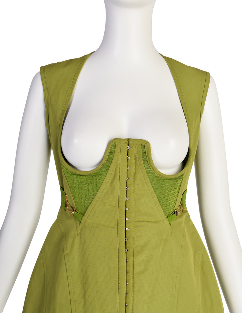 Bust Panel Jean Paul Gaultier Vintage Exceptional Green Under Bust Padded Panel B ...