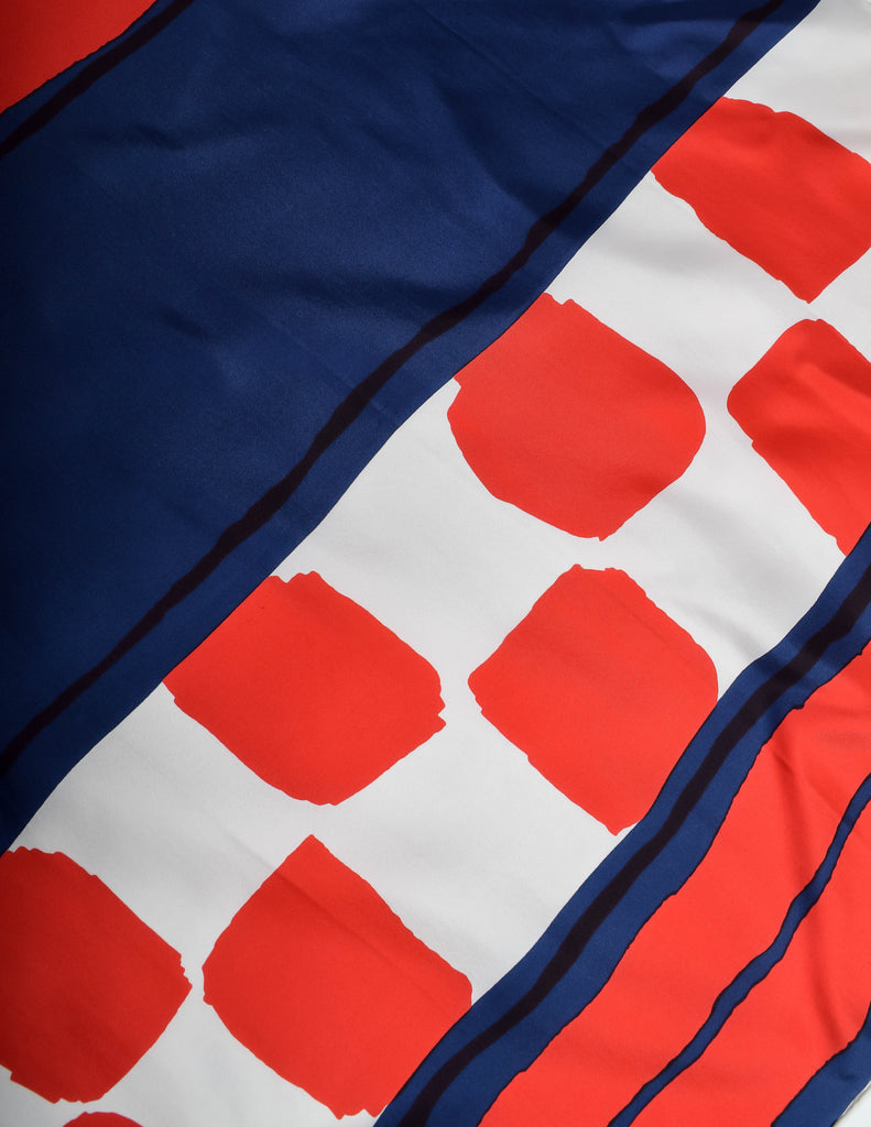 Red white and cheap blue silk scarf