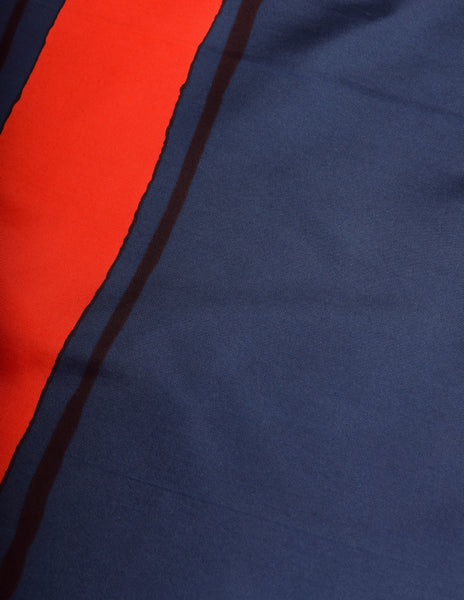 Jean Patou Vintage Red White and Blue Silk Scarf
