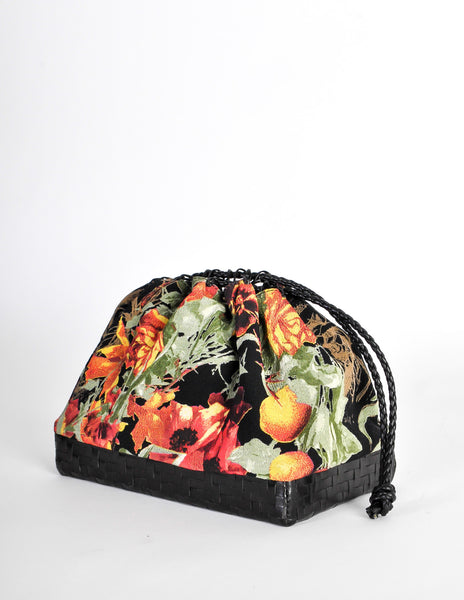 Jean Paul Gaultier Vintage Silk Floral Basket Handbag - Amarcord Vintage Fashion
 - 3