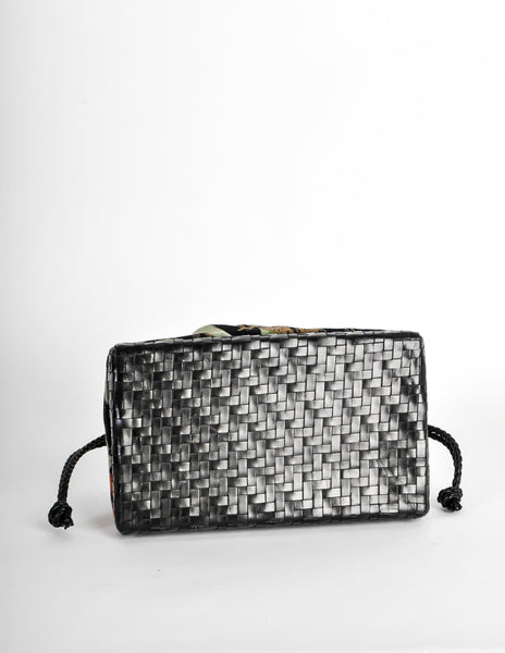 Jean Paul Gaultier Vintage Silk Floral Basket Handbag - Amarcord Vintage Fashion
 - 9