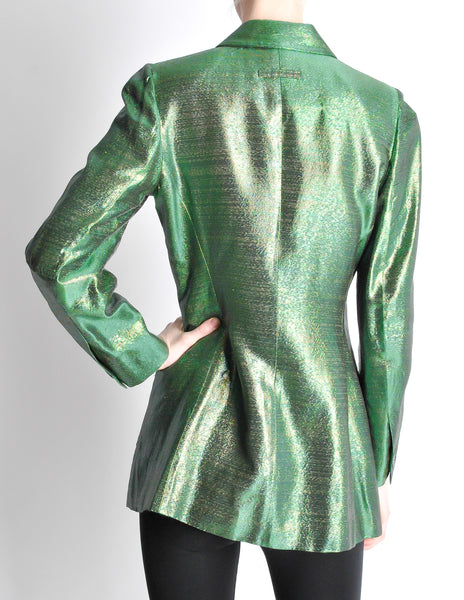 Jean Paul Gaultier Vintage Metallic Green Jacket - Amarcord Vintage Fashion
 - 6
