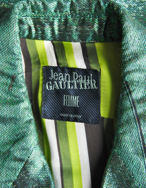 Jean Paul Gaultier Vintage Metallic Green Jacket – Amarcord