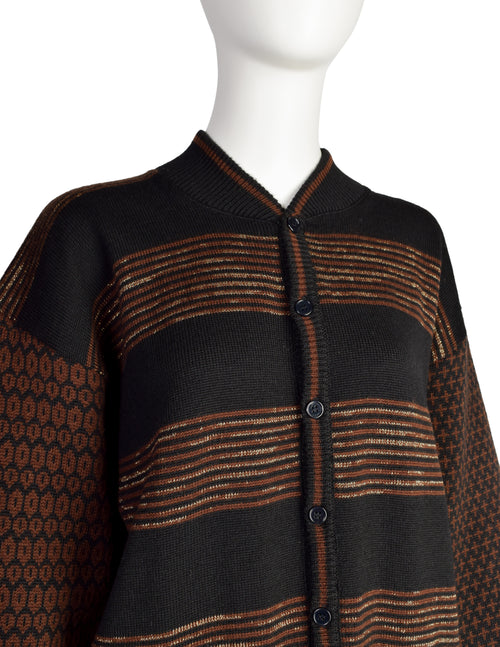 Kansai Yamamoto Vintage Iconic Embroidered Leopard Big Cat Brown