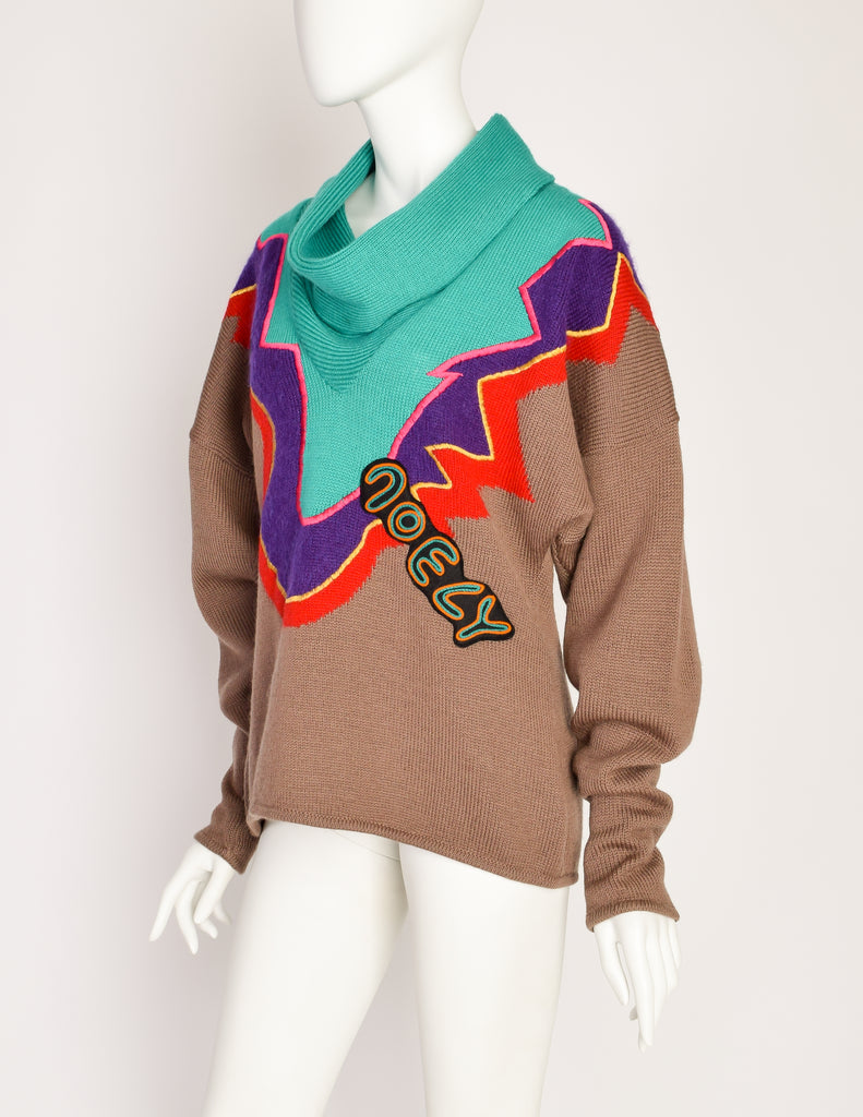 Kansai Yamamoto Floral Knit Skirt Lurex Glitter 70s Yamamoto